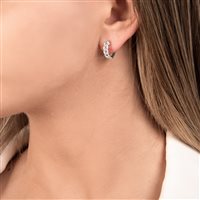 Orecchini Mirco Visconti Donna in Oro bianco Diamante 0.16 Ct LF502 - LF502